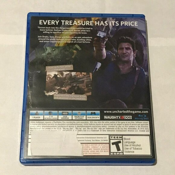 PS4 Uncharted 4 A Thief's End (Mint) Playstation 4 - Picture 2 of 4